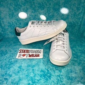 Adidas Stan Smith H White Green Women’s Premium Leather Low Too Shoes 8.5W/7.5M